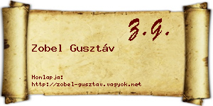 Zobel Gusztáv névjegykártya